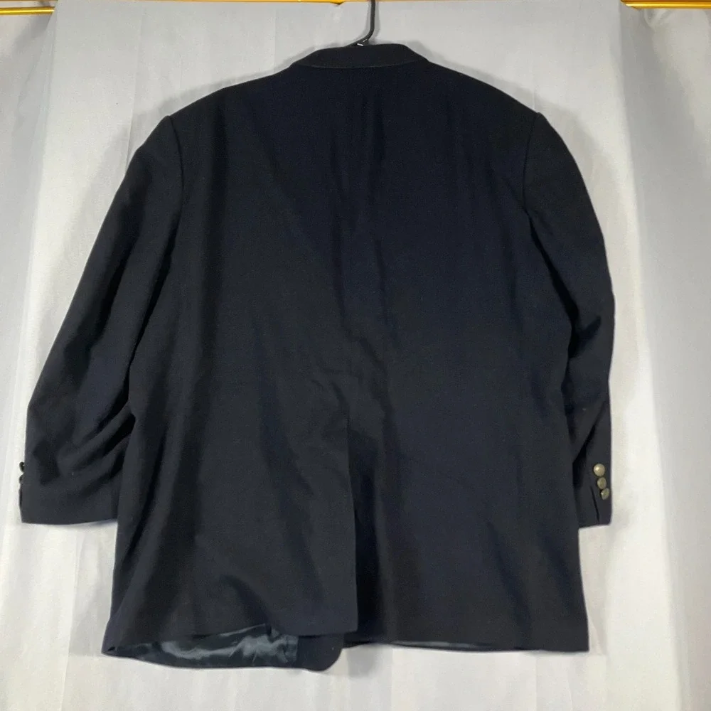 L.L. Bean Men's 50 Regular Wool Blazer Sport Coat Made in USA‎ Black